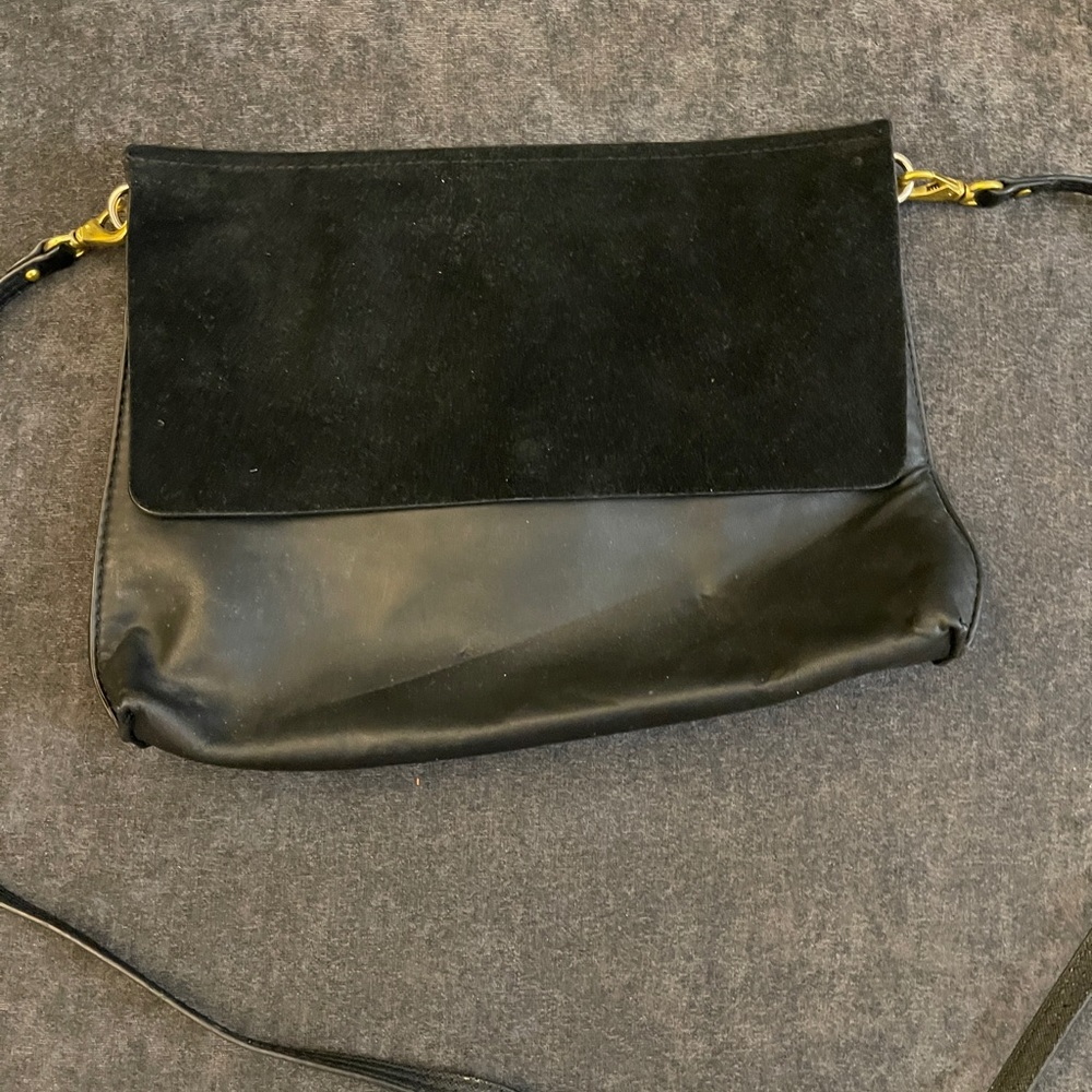 Zara black clutch